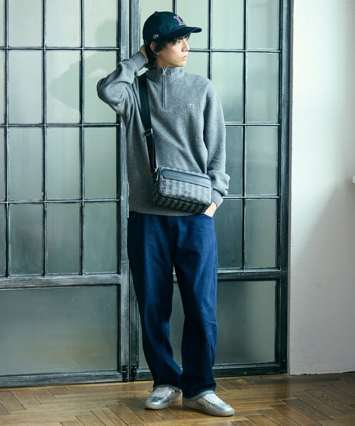 LACOSTE / ラコステ グレインレザー ザ ブレンド シーズナル スモールショルダーバッグ LACOSTE ショルダーバッグ セール グレインレザー ザ ブレンド