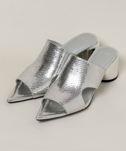 JEANASIS(ジーナシス)の「ポインテッドヒールサンダル/109943(サンダル・レディース・シルバー/ブラック/ライム・MEDIUM/LARGE)」の15枚目の写真