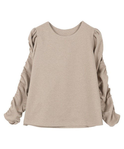 KOBE LETTUCE(コウベレタス)の「袖ギャザーブラウス(シャツ/ブラウス・レディース・ベージュ/オフホワイト/チャコールグレー・M)」の15枚目の写真