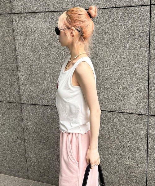 sedacle girl（セダクルガール）の「ラインストーンロゴアソートタンク（タンクトップ・レディース・ライトピンク/ベビーピンク/イエロー系その他/ブラック/オフホワイト/イエロー/ライトホワイト・FREE）」の13枚目の写真