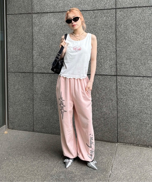 sedacle girl（セダクルガール）の「ラインストーンロゴアソートタンク（タンクトップ・レディース・ライトピンク/ベビーピンク/イエロー系その他/ブラック/オフホワイト/イエロー/ライトホワイト・FREE）」の15枚目の写真