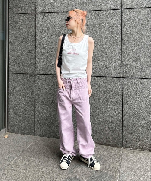 sedacle girl（セダクルガール）の「ラインストーンロゴアソートタンク（タンクトップ・レディース・ライトピンク/ベビーピンク/イエロー系その他/ブラック/オフホワイト/イエロー/ライトホワイト・FREE）」の10枚目の写真