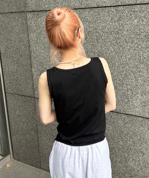 sedacle girl（セダクルガール）の「ラインストーンロゴアソートタンク（タンクトップ・レディース・ライトピンク/ベビーピンク/イエロー系その他/ブラック/オフホワイト/イエロー/ライトホワイト・FREE）」の19枚目の写真