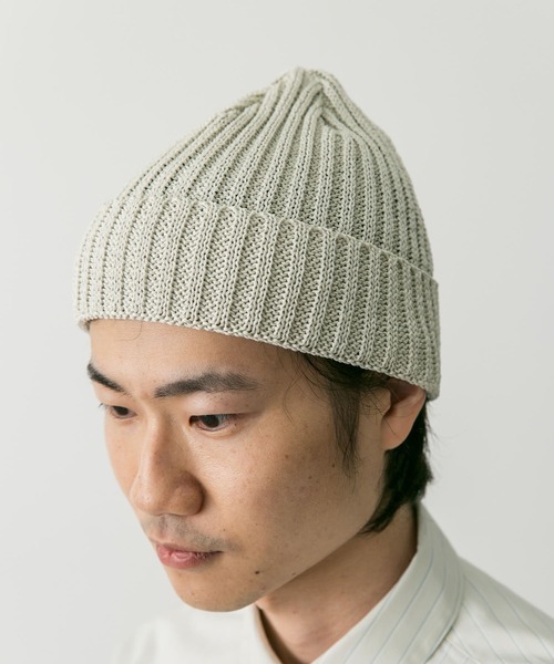 URBAN RESEARCH DOORS（アーバンリサーチドアーズ）の「ストローヤーンニットキャップ（ニットキャップ/ビーニー・メンズ・ライトブルー/ベージュ/ネイビー/ブラック/オフホワイト・-）」の6枚目の写真