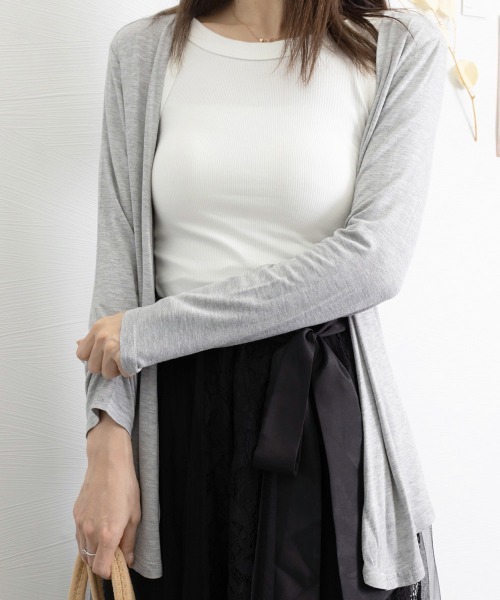 Miniministore（ミニミニストア）の「サマー カーディガン レディース 薄手（カーディガン/ボレロ・レディース・ピンク/ホワイト/ブラック/グレー・FREE）」の9枚目の写真
