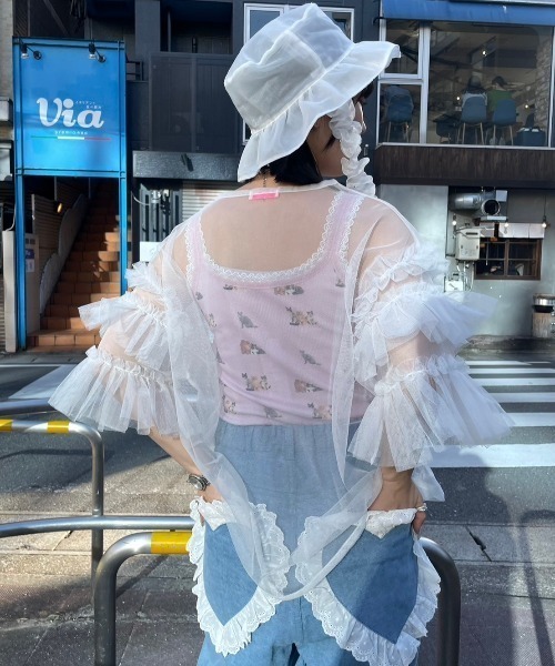 Candy Stripper（キャンディストリッパー）の「FRILL DENIM パンツ（デニムパンツ・レディース・インディゴブルー/ライトインディゴブルー・2）」の11枚目の写真