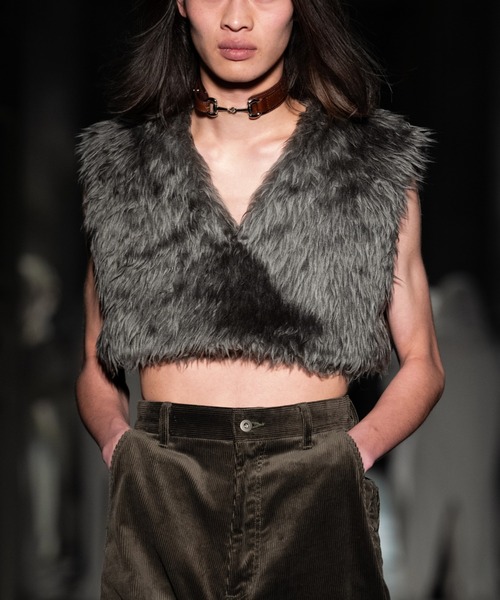 juha fur cropped vest サイズ4 juha fur cropped vest サイズ4 - メルカリ