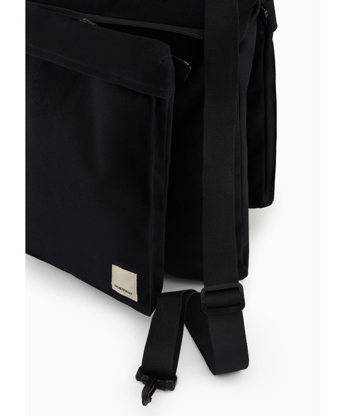 EMPORIO ARMANI（エンポリオアルマーニ）の「【エンポリオ アルマーニ】Emporio Armani Sustainability Values Capsule Collection ドローストリング付きトートバッグ オーガニックキャンバス（トートバッグ・メンズ・ブラック・FREE）」の4枚目の写真