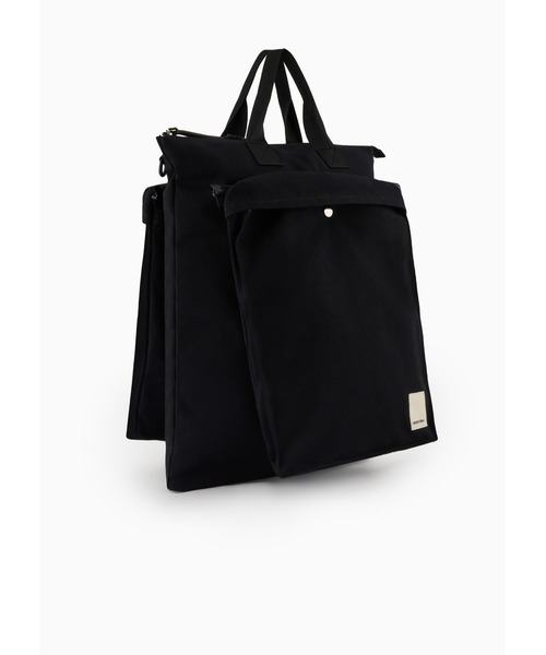 EMPORIO ARMANI（エンポリオアルマーニ）の「【エンポリオ アルマーニ】Emporio Armani Sustainability Values Capsule Collection ドローストリング付きトートバッグ オーガニックキャンバス（トートバッグ・メンズ・ブラック・FREE）」の2枚目の写真