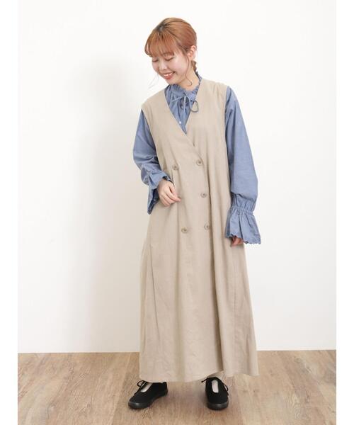 Samansa Mos2（サマンサ モスモス）の「【UVカット】控えめ可愛いおめかしブラウス（シャツ/ブラウス・レディース・オフホワイト/ブルー/ブラック・F）」の22枚目の写真