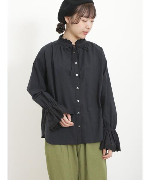 Samansa Mos2（サマンサ モスモス）の「【UVカット】控えめ可愛いおめかしブラウス（シャツ/ブラウス・レディース・オフホワイト/ブルー/ブラック・F）」の20枚目の写真