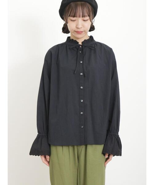 Samansa Mos2（サマンサ モスモス）の「【UVカット】控えめ可愛いおめかしブラウス（シャツ/ブラウス・レディース・オフホワイト/ブルー/ブラック・F）」の15枚目の写真