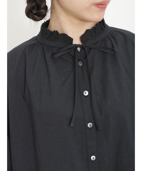 Samansa Mos2（サマンサ モスモス）の「【UVカット】控えめ可愛いおめかしブラウス（シャツ/ブラウス・レディース・オフホワイト/ブルー/ブラック・F）」の11枚目の写真