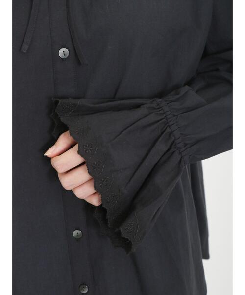 Samansa Mos2（サマンサ モスモス）の「【UVカット】控えめ可愛いおめかしブラウス（シャツ/ブラウス・レディース・オフホワイト/ブルー/ブラック・F）」の9枚目の写真