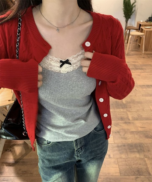 NANEA(ナネア)の「フロントリボンカットソー(Tシャツ/カットソー・レディース・アイボリー/グレー・SMALL/MEDIUM/LARGE/X-LARGE)」の20枚目の写真