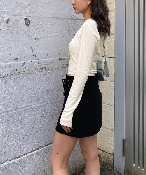 NANEA(ナネア)の「フロントリボンカットソー(Tシャツ/カットソー・レディース・アイボリー/グレー・SMALL/MEDIUM/LARGE/X-LARGE)」の12枚目の写真