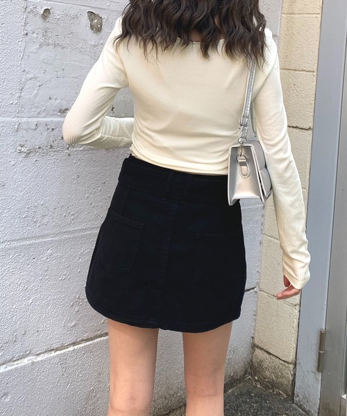 NANEA(ナネア)の「フロントリボンカットソー(Tシャツ/カットソー・レディース・アイボリー/グレー・SMALL/MEDIUM/LARGE/X-LARGE)」の8枚目の写真