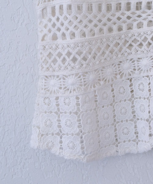 CIAOPANIC TYPY(チャオパニックティピー)の「【KIDS】【india】切替レースベスト(ベスト・キッズ・ブラック/ホワイト・XXL/XL/M)」の6枚目の写真