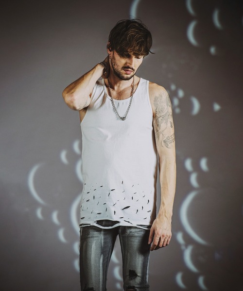destroy tanktop タンクトップ セール】【NO ID.】Destroy Tank Top / デストロイ タンク トップ