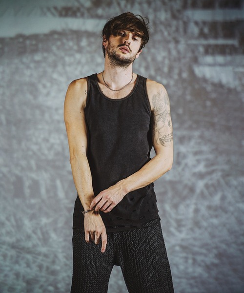 NO ID.（ノーアイディ）の「【NO ID.】Destroy Tank Top / デストロイ タンク トップ（タンクトップ・メンズ・ホワイト/グレー/ブラック・1/2）」の18枚目の写真