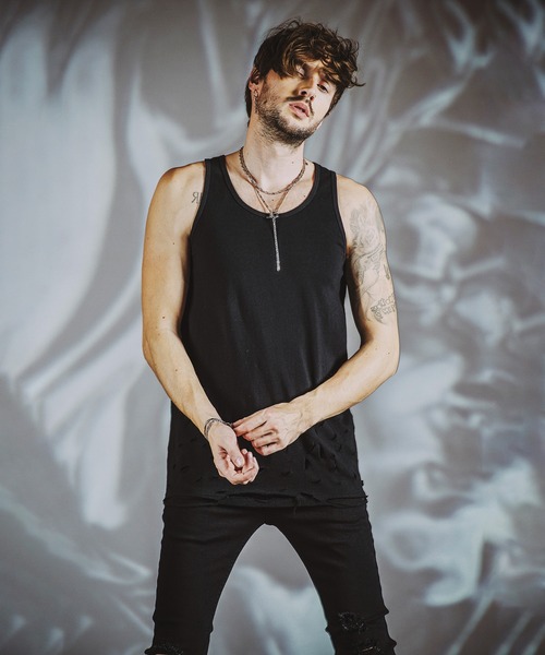 NO ID.（ノーアイディ）の「【NO ID.】Destroy Tank Top / デストロイ タンク トップ（タンクトップ・メンズ・ホワイト/グレー/ブラック・1/2）」の22枚目の写真