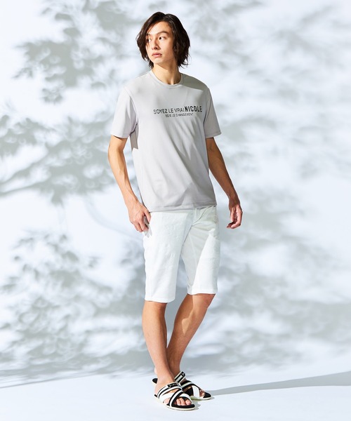 HIDEAWAYS NICOLE（ハイダウェイニコル）の「メタルジェルプリント半袖Tシャツ（Tシャツ/カットソー・メンズ・ブラック/オフホワイト/アッシュグレー/ダークオレンジ・MEDIUM/LARGE/X-LARGE）」の7枚目の写真