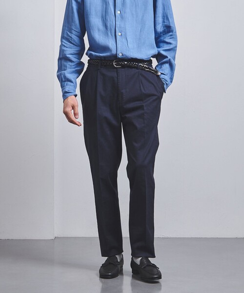 UNITED ARROWS（ユナイテッドアローズ）の「ワッシャー ツイル リラックス テーパード 1プリーツ パンツ（その他パンツ・メンズ・ベージュ/ネイビー/ターコイズブルー・44/46/48/50/52）」の2枚目の写真