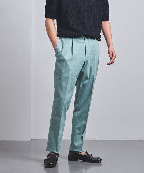 UNITED ARROWS（ユナイテッドアローズ）の「ワッシャー ツイル リラックス テーパード 1プリーツ パンツ（その他パンツ・メンズ・ベージュ/ネイビー/ターコイズブルー・44/46/48/50/52）」の3枚目の写真
