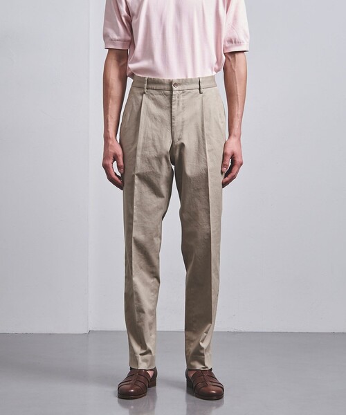 UNITED ARROWS（ユナイテッドアローズ）の「ワッシャー ツイル リラックス テーパード 1プリーツ パンツ（その他パンツ・メンズ・ベージュ/ネイビー/ターコイズブルー・44/46/48/50/52）」の6枚目の写真