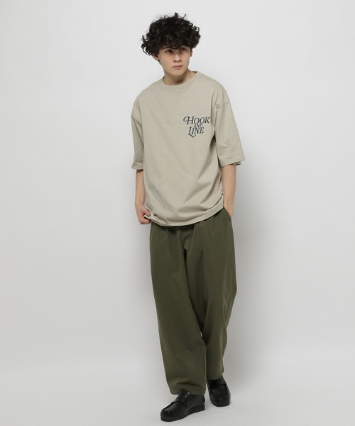 niko and...(ニコアンド)の「【CITY CREEK】プリントTシャツ2(Tシャツ/カットソー・メンズ・イエロー系その他/オフホワイト/ナチュラル/ダークブルー・MEDIUM/LARGE)」の7枚目の写真