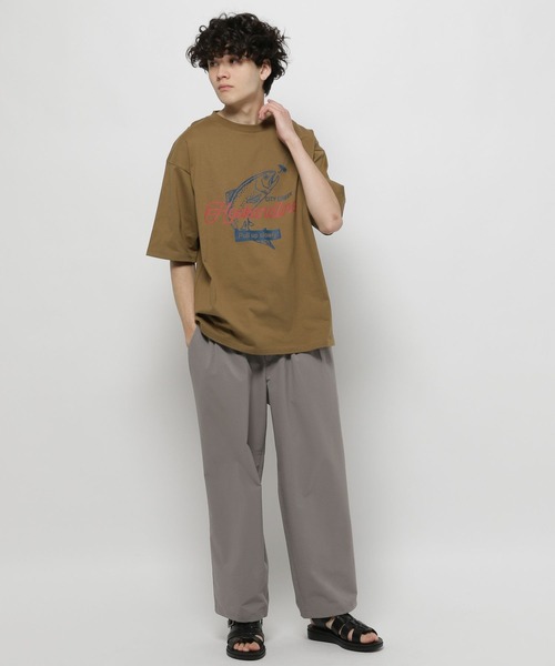 niko and...(ニコアンド)の「【CITY CREEK】プリントTシャツ2(Tシャツ/カットソー・メンズ・イエロー系その他/オフホワイト/ナチュラル/ダークブルー・MEDIUM/LARGE)」の11枚目の写真