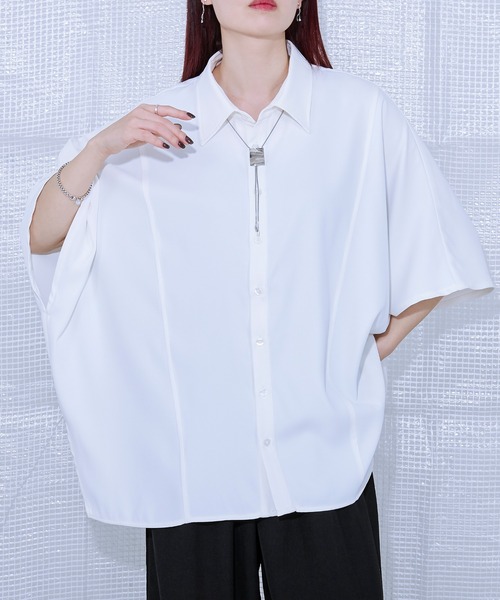 HI】ウルフ刺繍モモンガシャツ（シャツ/ブラウス）｜Ellno Loset