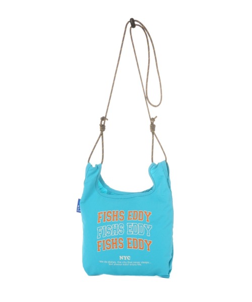 Fishs Eddy（フィッシュエディ）の「[Fishs Eddy(フィッシュエディ)]ナイロンショルダーバッグ（ショルダーバッグ・レディース・ベージュ/ホワイト/ライトブルー・FREE）」の3枚目の写真