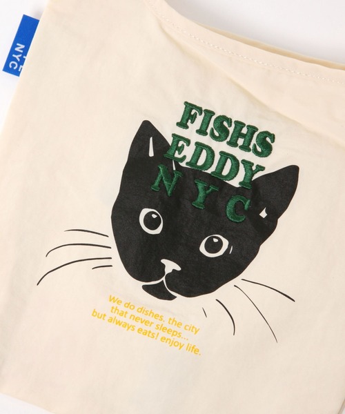 Fishs Eddy（フィッシュエディ）の「[Fishs Eddy(フィッシュエディ)]ナイロンショルダーバッグ（ショルダーバッグ・レディース・ベージュ/ホワイト/ライトブルー・FREE）」の8枚目の写真