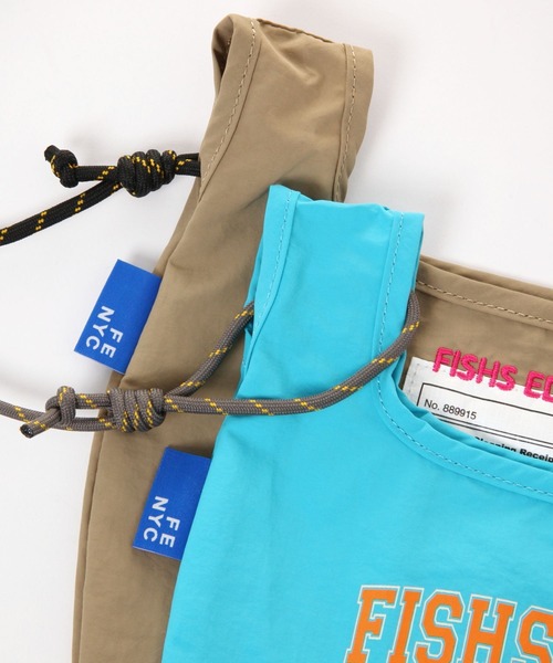 Fishs Eddy（フィッシュエディ）の「[Fishs Eddy(フィッシュエディ)]ナイロンショルダーバッグ（ショルダーバッグ・レディース・ベージュ/ホワイト/ライトブルー・FREE）」の10枚目の写真