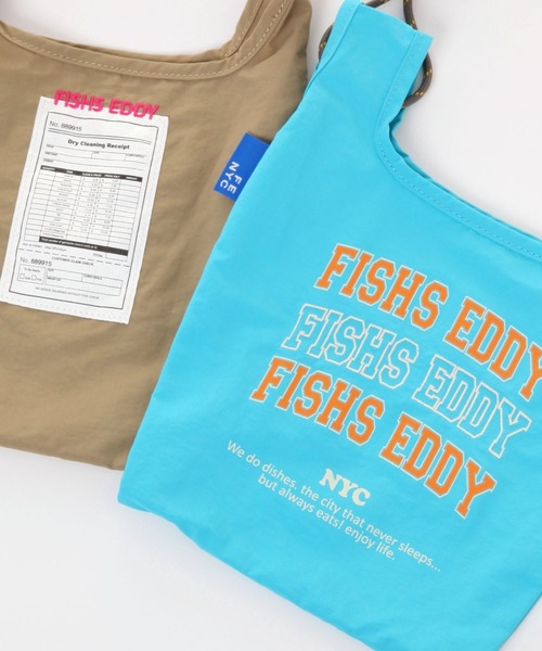 Fishs Eddy（フィッシュエディ）の「[Fishs Eddy(フィッシュエディ)]ナイロンショルダーバッグ（ショルダーバッグ・レディース・ベージュ/ホワイト/ライトブルー・FREE）」の11枚目の写真