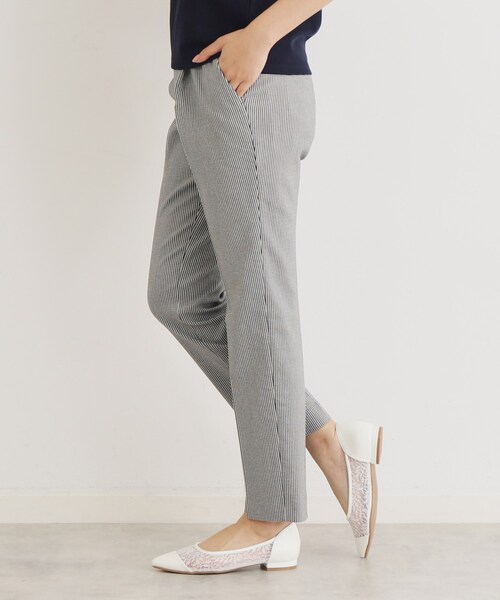 index(インデックス)の「◆≪6color≫クールストレッチテーパードパンツ【洗濯機洗い可/接触冷感/吸水速乾/透け防止/イージーケア】(その他パンツ・レディース・ブルー系その他/ホワイト/ブラック系1/オレンジ系/ネイビー系2/ナチュラル・36/34/38/42/40)」の2枚目の写真