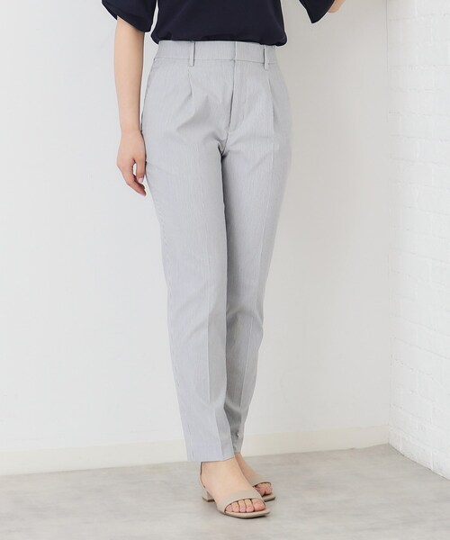 index(インデックス)の「◆≪6color≫クールストレッチテーパードパンツ【洗濯機洗い可/接触冷感/吸水速乾/透け防止/イージーケア】(その他パンツ・レディース・ブルー系その他/ホワイト/ブラック系1/オレンジ系/ネイビー系2/ナチュラル・36/34/38/42/40)」の5枚目の写真