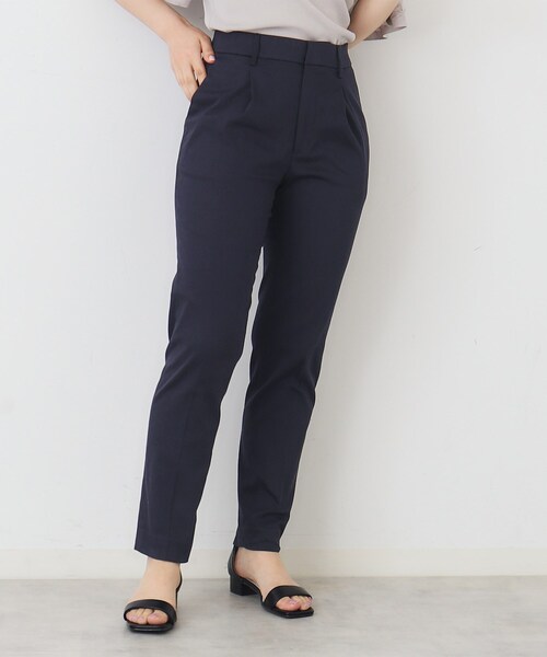 index(インデックス)の「◆≪6color≫クールストレッチテーパードパンツ【洗濯機洗い可/接触冷感/吸水速乾/透け防止/イージーケア】(その他パンツ・レディース・ブルー系その他/ホワイト/ブラック系1/オレンジ系/ネイビー系2/ナチュラル・36/34/38/42/40)」の4枚目の写真