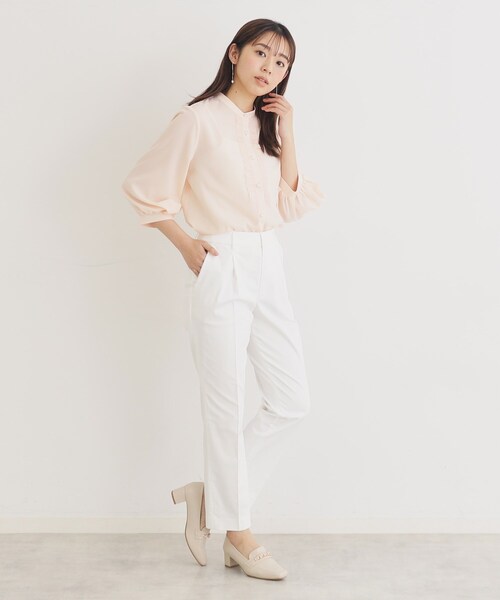 index(インデックス)の「◆≪6color≫クールストレッチテーパードパンツ【洗濯機洗い可/接触冷感/吸水速乾/透け防止/イージーケア】(その他パンツ・レディース・ブルー系その他/ホワイト/ブラック系1/オレンジ系/ネイビー系2/ナチュラル・36/34/38/42/40)」の8枚目の写真