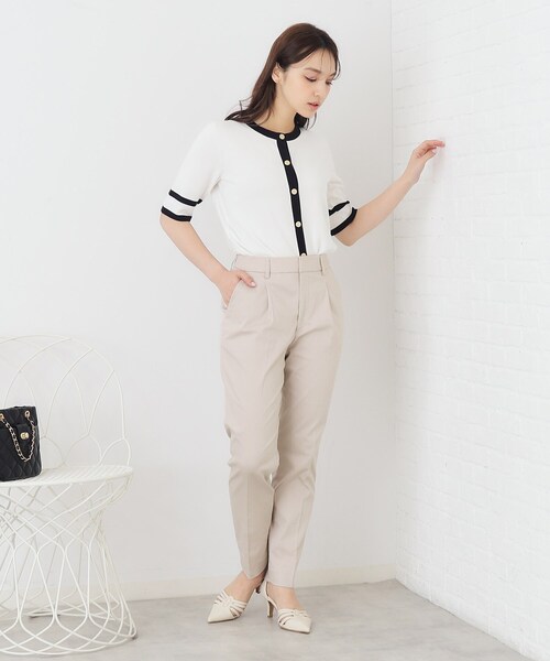 index(インデックス)の「◆≪6color≫クールストレッチテーパードパンツ【洗濯機洗い可/接触冷感/吸水速乾/透け防止/イージーケア】(その他パンツ・レディース・ブルー系その他/ホワイト/ブラック系1/オレンジ系/ネイビー系2/ナチュラル・36/34/38/42/40)」の12枚目の写真