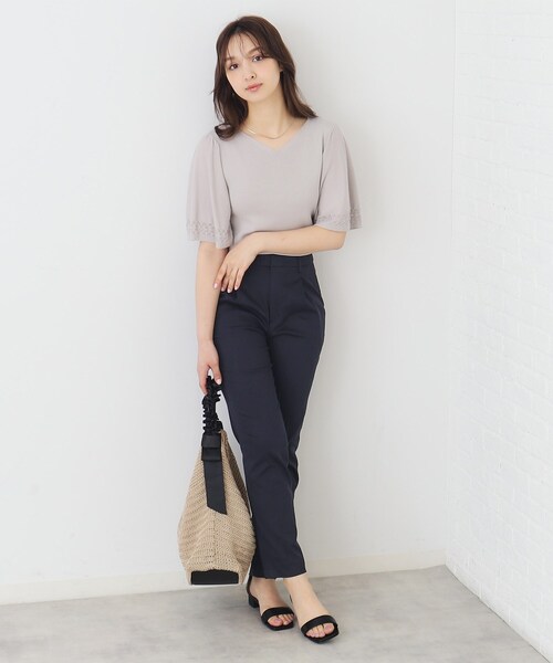 index(インデックス)の「◆≪6color≫クールストレッチテーパードパンツ【洗濯機洗い可/接触冷感/吸水速乾/透け防止/イージーケア】(その他パンツ・レディース・ブルー系その他/ホワイト/ブラック系1/オレンジ系/ネイビー系2/ナチュラル・36/34/38/42/40)」の21枚目の写真