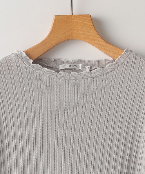 SHIPS(シップス)の「SHIPS KIDS:140~150cm / メロウ 半袖 TEE(Tシャツ/カットソー・キッズ・ライトグレー/オフホワイト・140/150)」の4枚目の写真