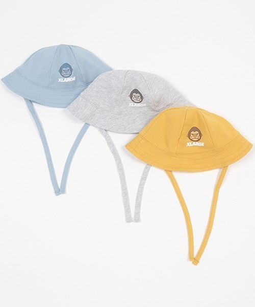XLARGE KIDS（エクストララージキッズ）の「ファニーゴリラベビーハット（ハット・キッズ・ブルー/トップグレー/イエロー・44-46cm）」の4枚目の写真