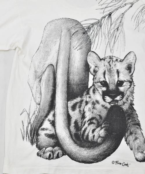 VINTAGE（ヴィンテージ）の「【ヴィンテージ古着】90's fires creek ライオン アニマルプリントTシャツ USA製（Tシャツ/カットソー・メンズ・ホワイト・LARGE）」の15枚目の写真