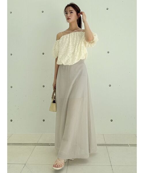 dazzlin（ダズリン）の「オフショルジャカードトップス（シャツ/ブラウス・レディース・オフホワイト/ブルー/ブラック・FREE）」の15枚目の写真