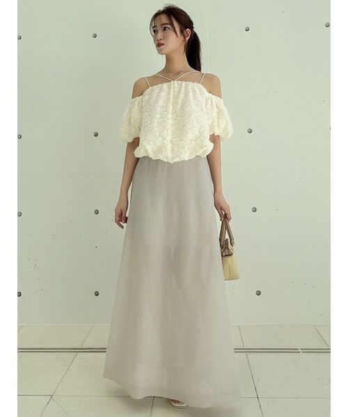 dazzlin（ダズリン）の「オフショルジャカードトップス（シャツ/ブラウス・レディース・オフホワイト/ブルー/ブラック・FREE）」の16枚目の写真