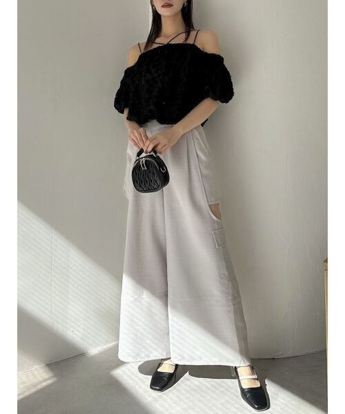 dazzlin（ダズリン）の「オフショルジャカードトップス（シャツ/ブラウス・レディース・オフホワイト/ブルー/ブラック・FREE）」の22枚目の写真