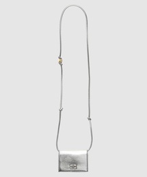 Ganni Bou Wallet On Strap Metallic