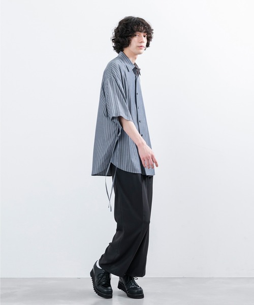 JUNRED(ジュンレッド)の「エクストラライトスルーイージーワイドストレートパンツ(スラックス・メンズ・カーキ/ブラック/ホワイト系その他・L/S/M)」の14枚目の写真